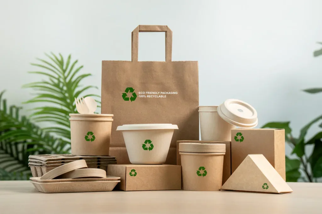 empaques-sustentables-carton-reciclable-packaging-eco-friendly Envases, vasos y bolsas de cartón reciclable representan el avance de soluciones de packaging más eco friendly, pensadas para reducir el consumo de materiales, disminuir la cantidad de residuos y limitar el impacto ambiental de la industria.