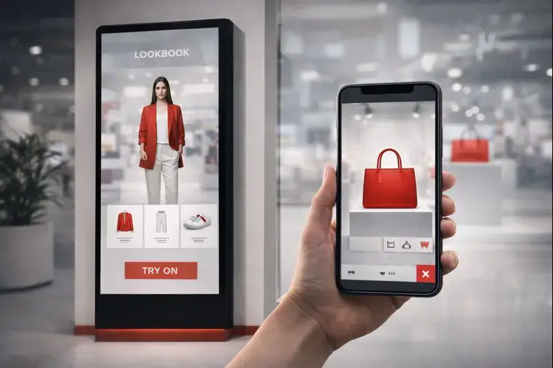Integración de señalización digital y realidad aumentada en visual merchandising para crear experiencias interactivas y mejorar el engagement en tienda o stand.
