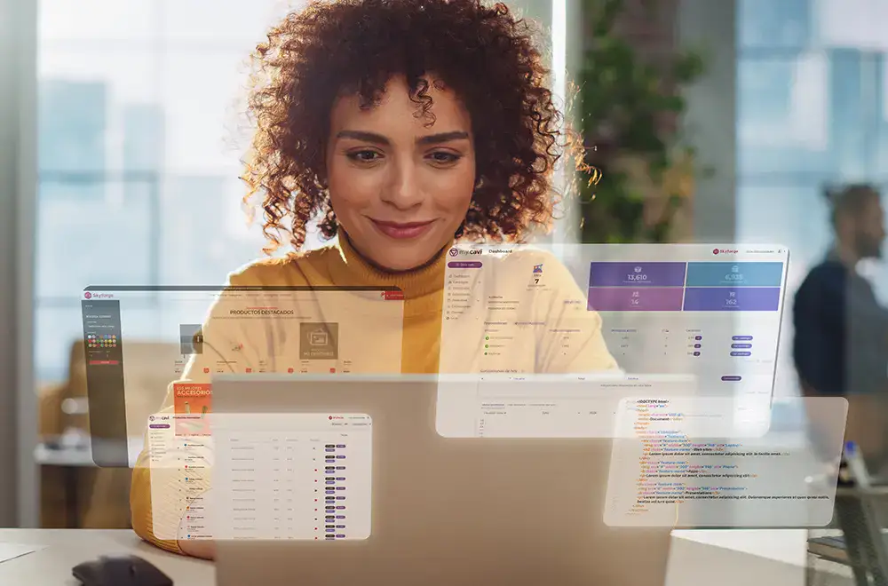 Profesional utiliza MyCavi como solución digital para consultar productos y administrar información proveniente de distintos catálogos promocionales.